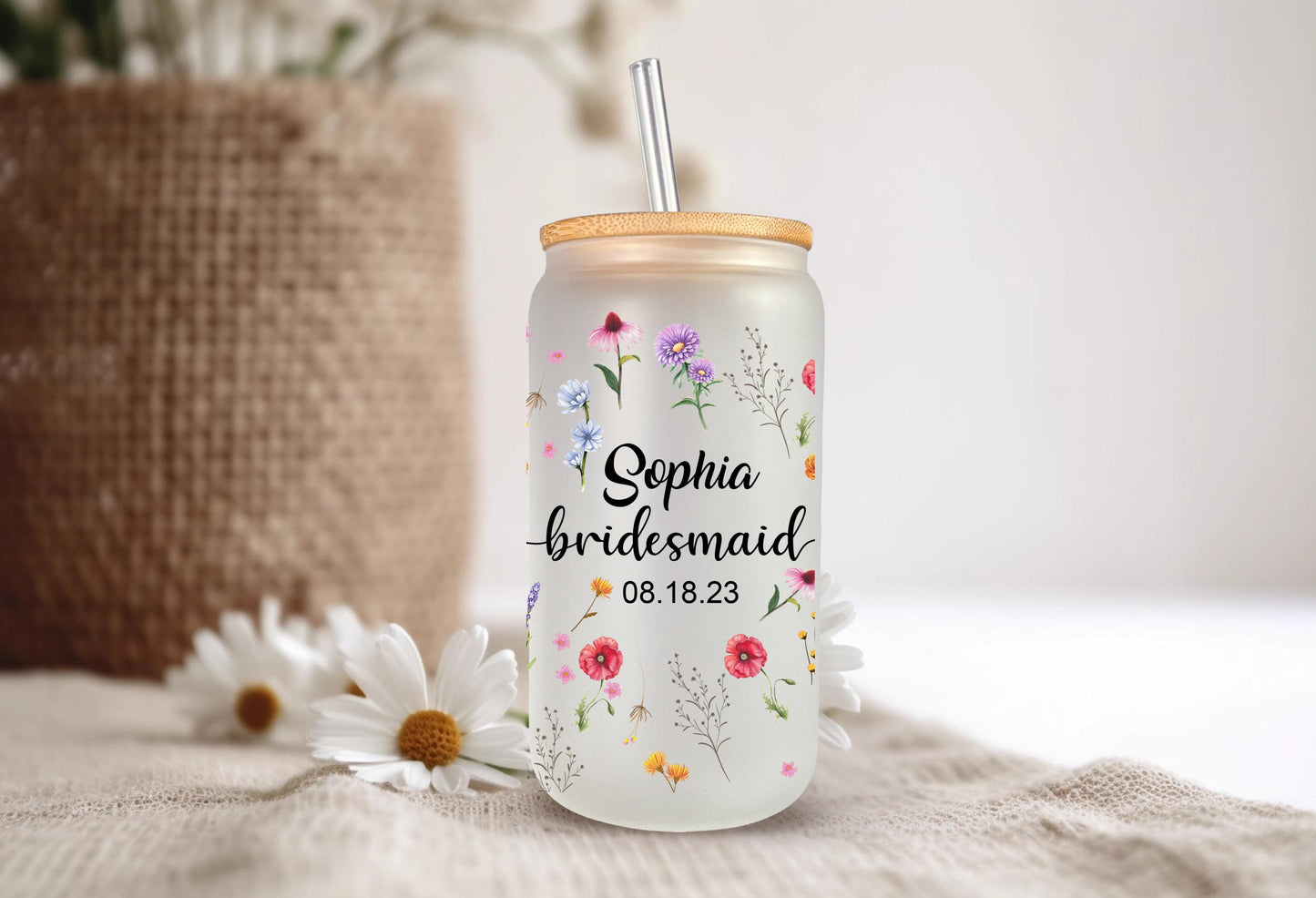 Bridesmaid Glass Tumblers, Bridesmaid Proposal, Bridal Party Gifts