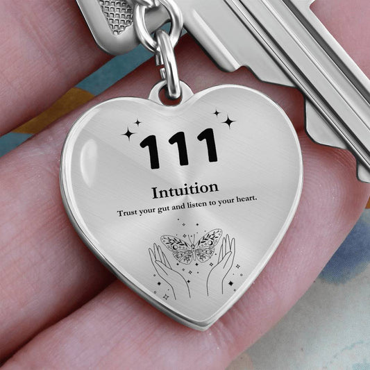 111 Angel Number Keychain, Angel Number Car Keychain