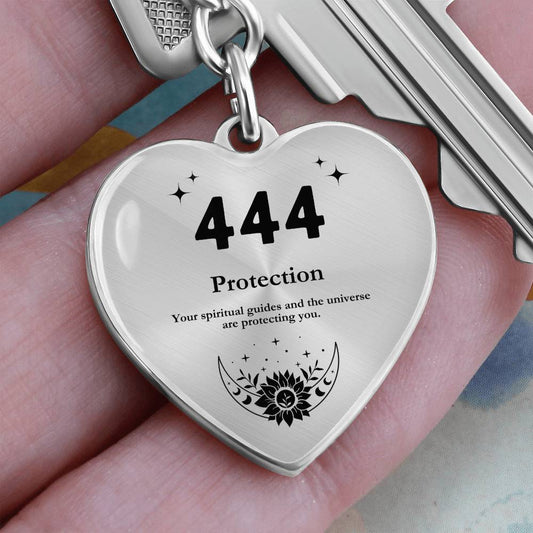 444 Angel Number Keychain, Angel Number Car Keychain