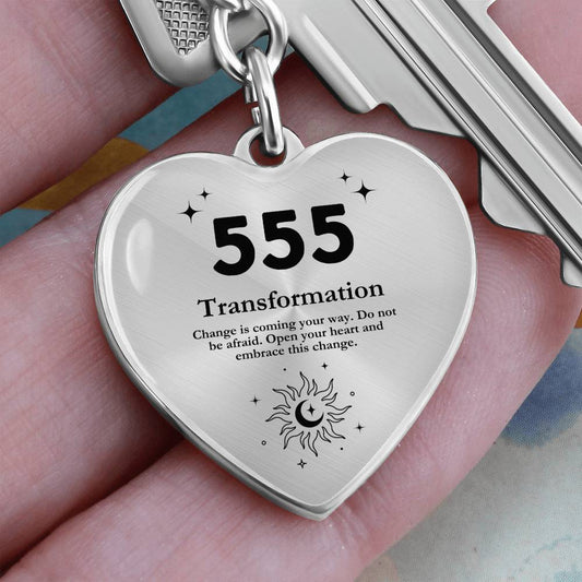 555 Angel Number Keychain, Angel Number Car Keychain