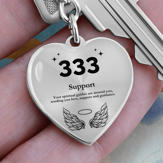 333 Angel Number Keychain, Angel Number Car Keychain