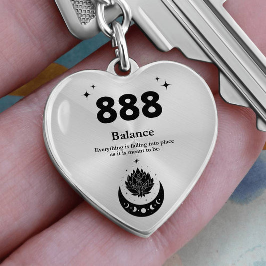 888 Angel Number Keychain, Angel Number Car Keychain