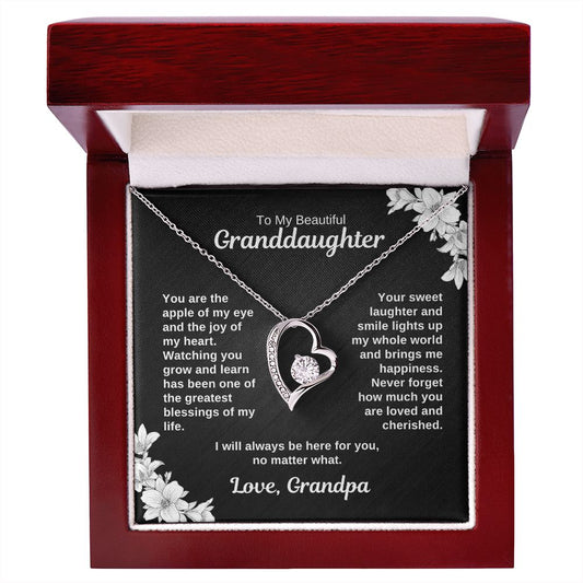 Granddaughter You Are The Apple Of My Eye - Forever Love Necklace