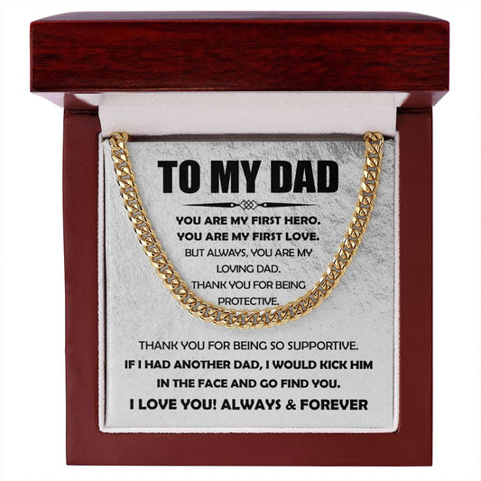 To My Loving Dad - Cuban Link Chain