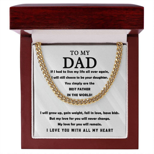 Best Dad Ever Gift for Him - Custom Dog Tag Necklace