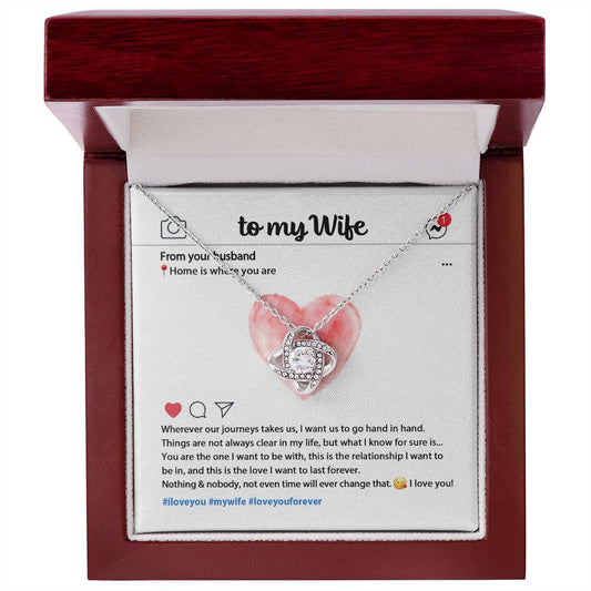 To My Wife Necklace, I Love You Gift from Husband, Couples Necklace