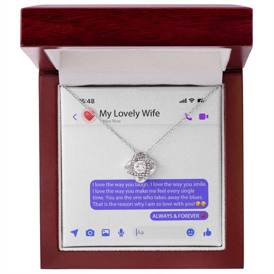 To My Wife Necklace,  Couples Necklace, Everyday Necklace Anniversary Gift for Wife