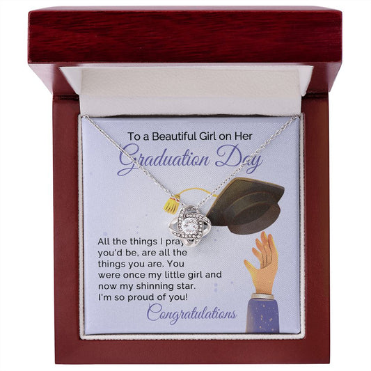 To a Beautiful Girl on Graduation - Love Knot Necklace