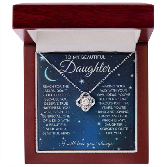 To My Daughter Necklace, Motivational Gift for Her, Daughter Birthday Gift