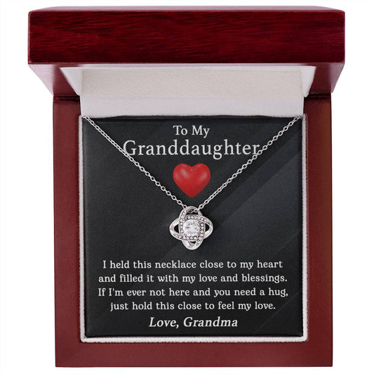 Granddaughter Necklace from Grandma - Love Knot Necklace Birthday Gift