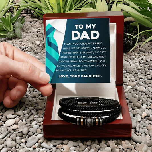 To My Amazing Dad - Men's Leather Bracelet