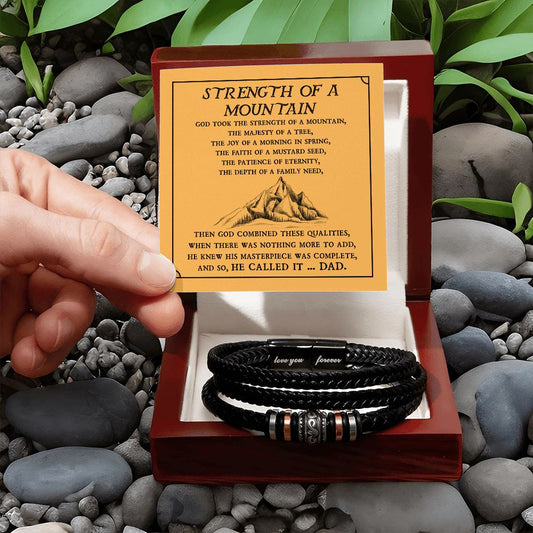 Dad You are God's Masterpiece - Men's Leather Bracelet