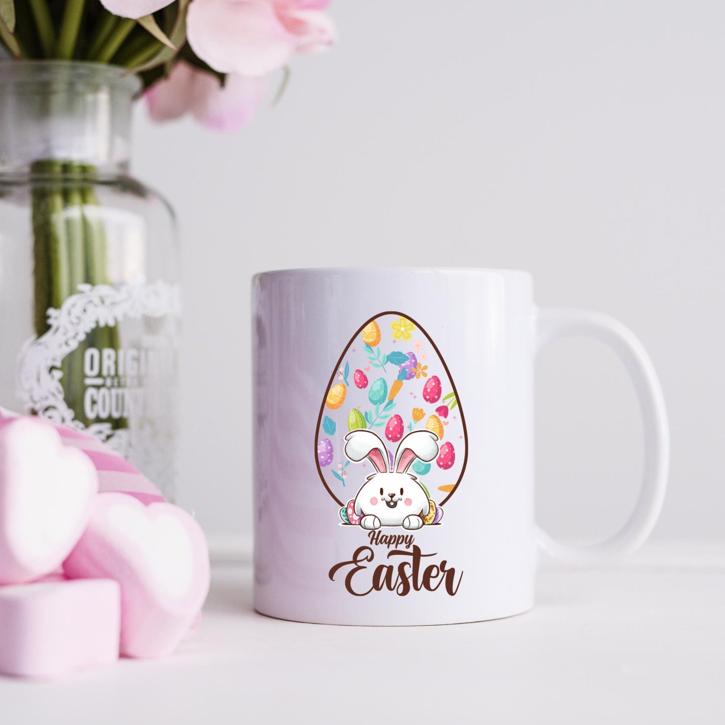 Easter Egg Coffee Mug Gift for Grandkids, Coworkers, and Teacher