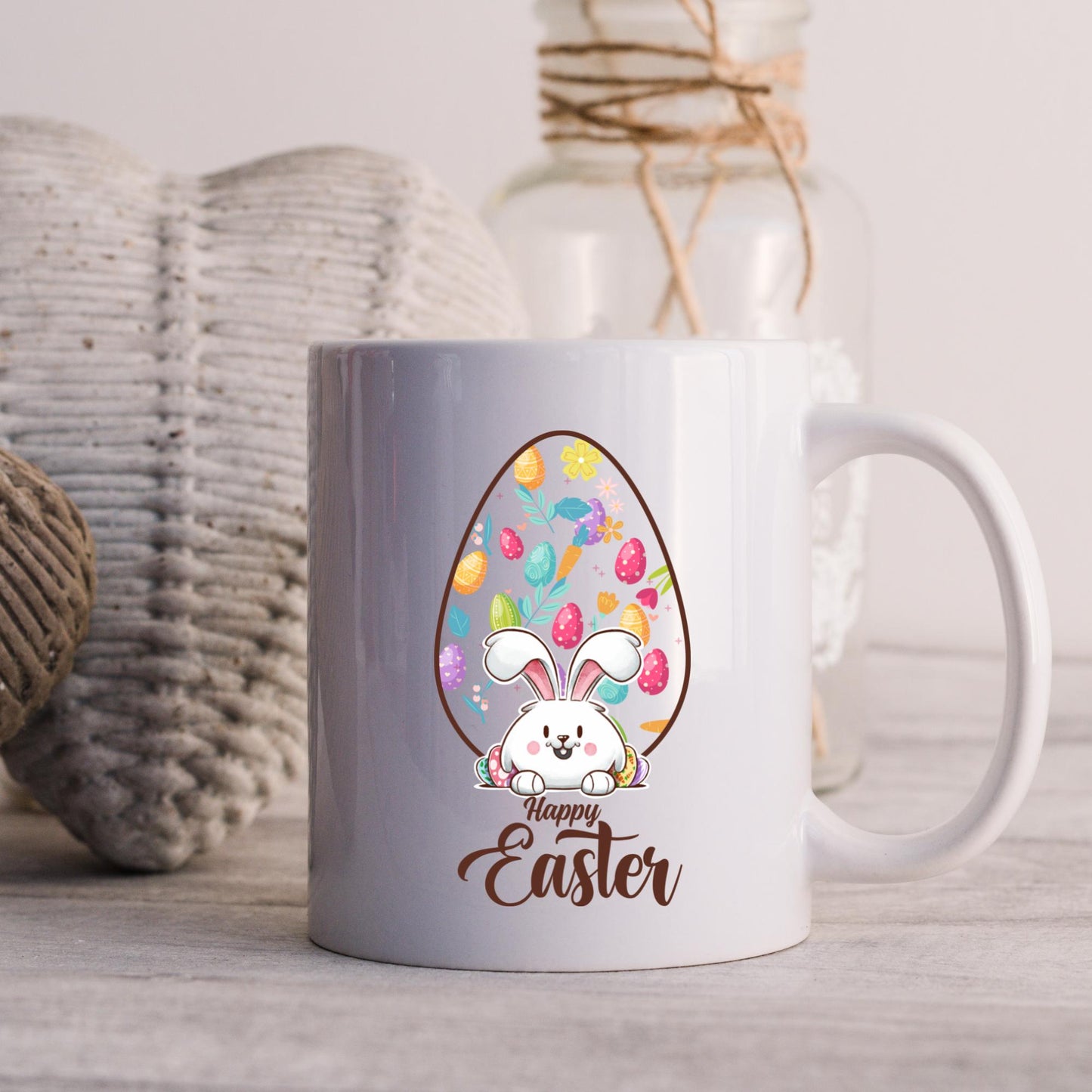 Easter Egg Coffee Mug Gift for Grandkids, Coworkers, and Teacher