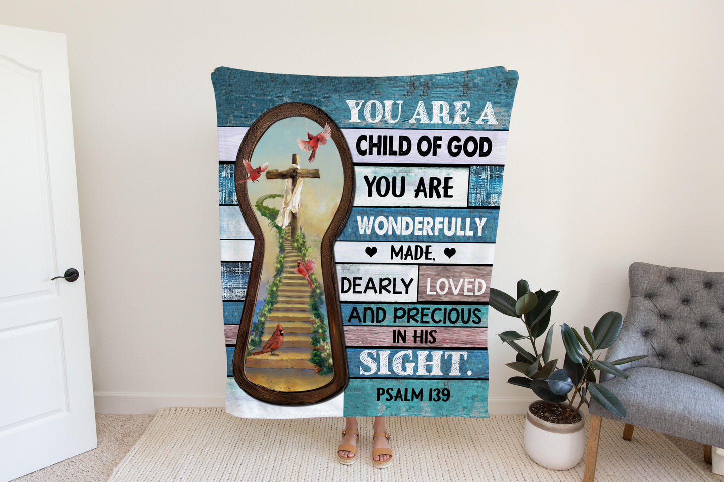 Christian Gift Ideas, Bible Verse Fleece Blanket, Inspirational Gifts