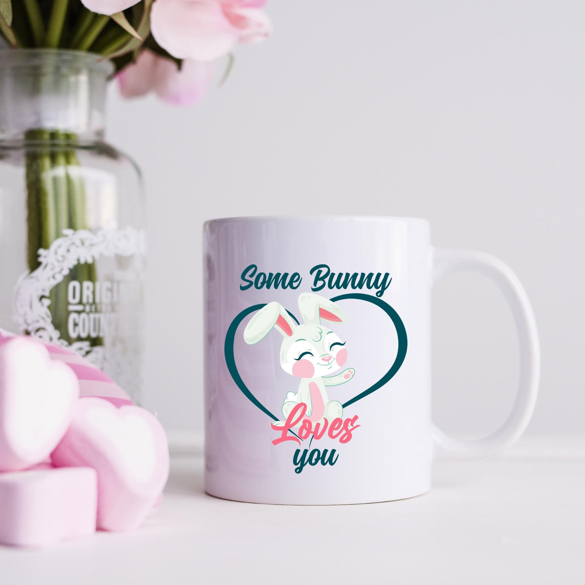 Some Bunny Loves You Coffee Mug Gift for Kids, Coworkers, Teachers and Nurses