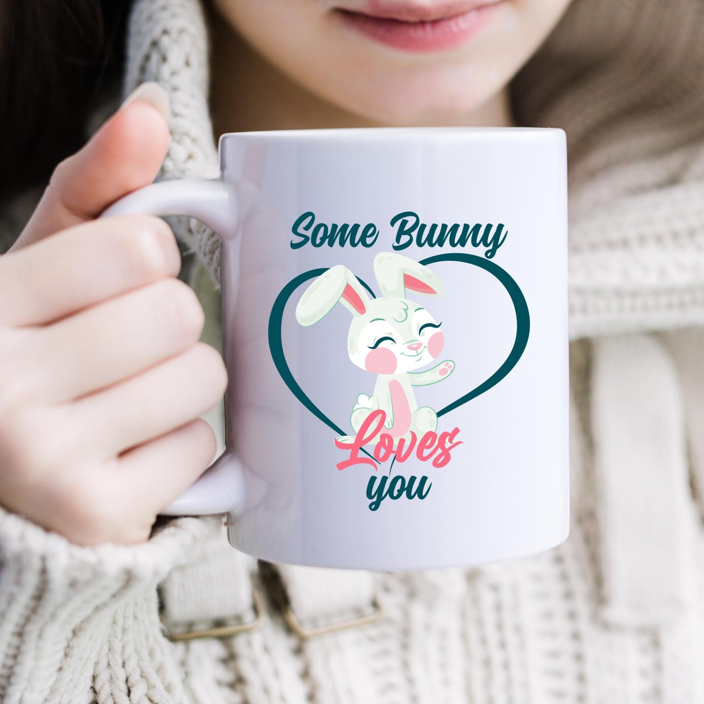 Some Bunny Loves You Coffee Mug Gift for Kids, Coworkers, Teachers and Nurses