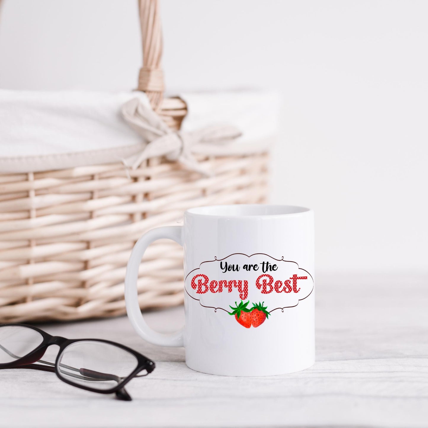 Cottagecore Mug, Strawberry Kitchen, Strawberry Mug, Berry Best Mug, Coffee Lovers