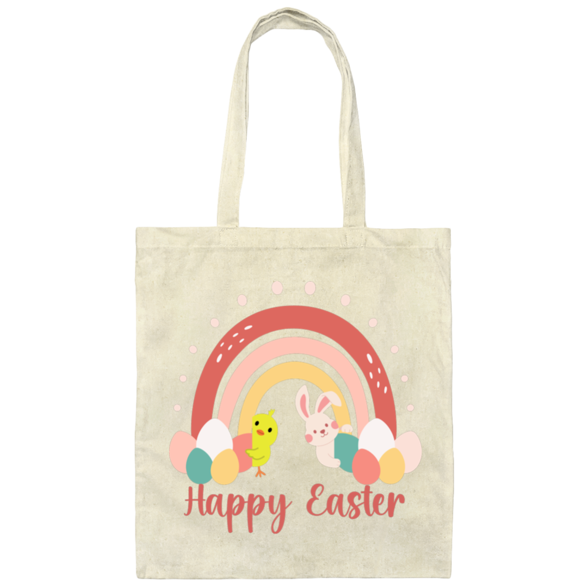 Easter Tote Bag Gifts for Kids, Cute Boho Rainbow Shopping Tote Bag