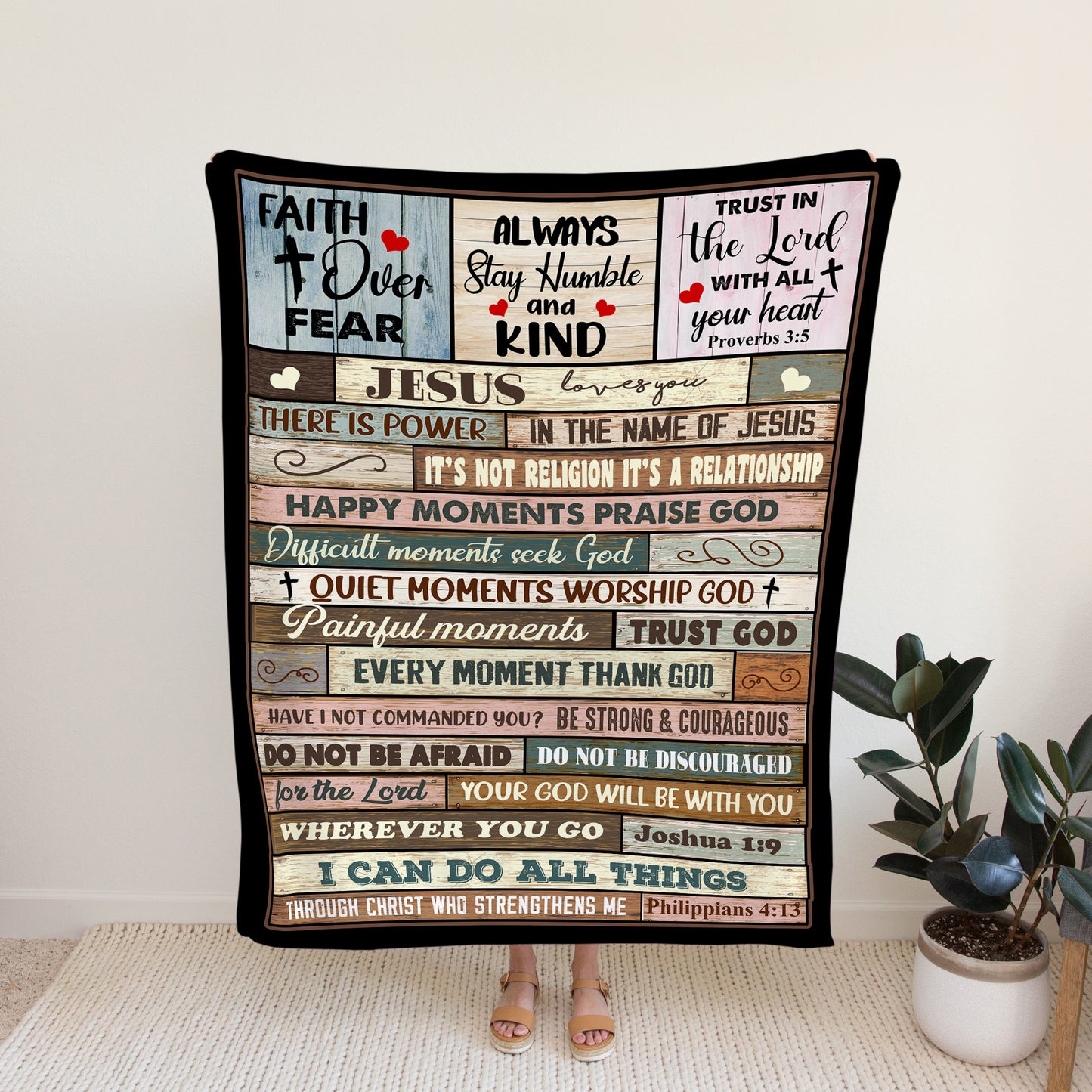 Inspirational Gifts, Scripture Fleece Blanket, Christian Gift Ideas