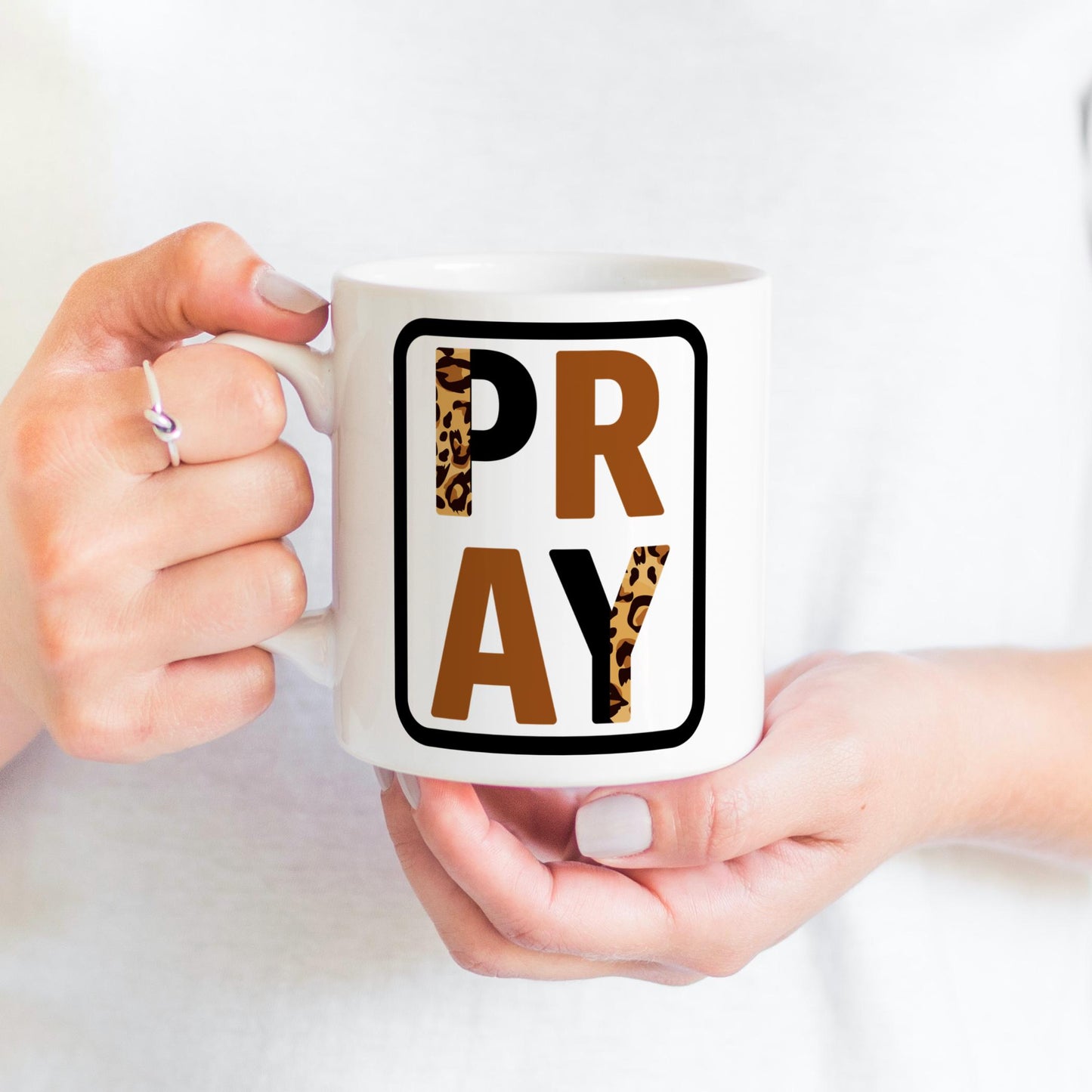 Pray Coffee Mug, Christian Gifts for Her, Coffee Lover Gifts