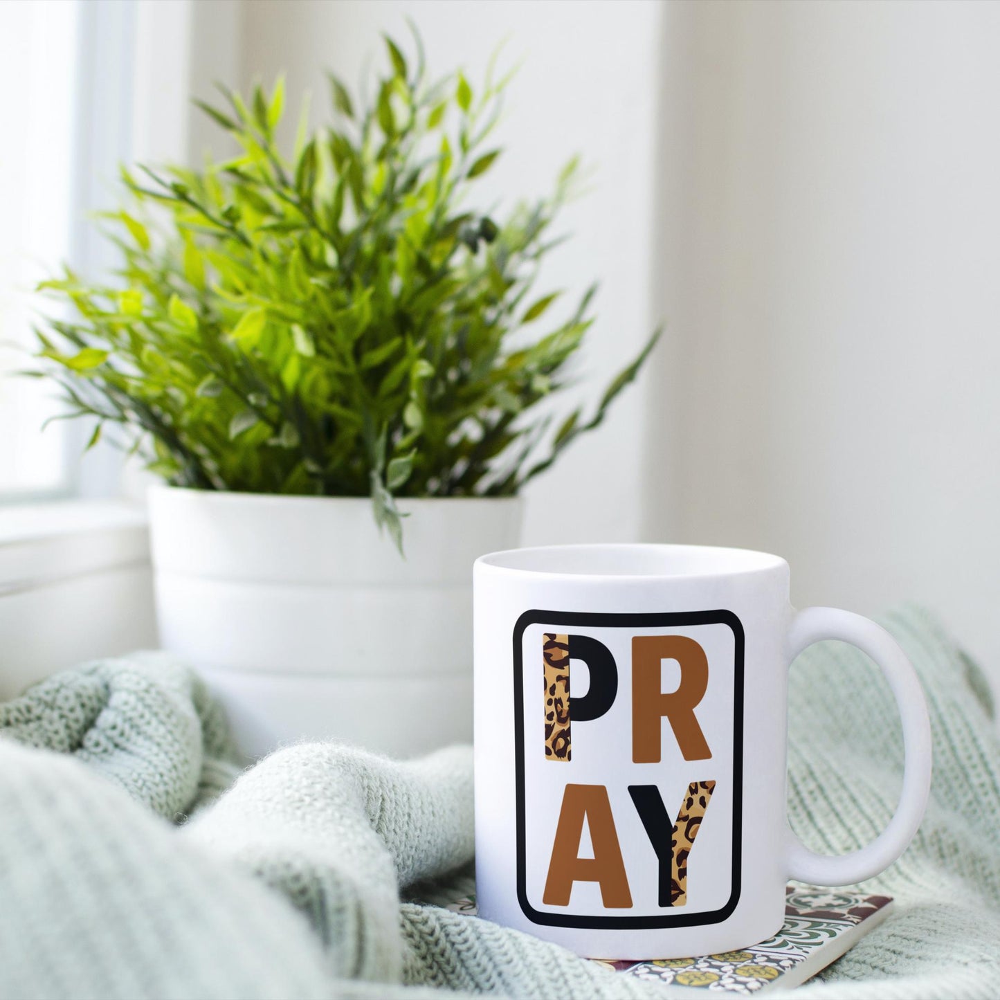 Pray Coffee Mug, Christian Gifts for Her, Coffee Lover Gifts