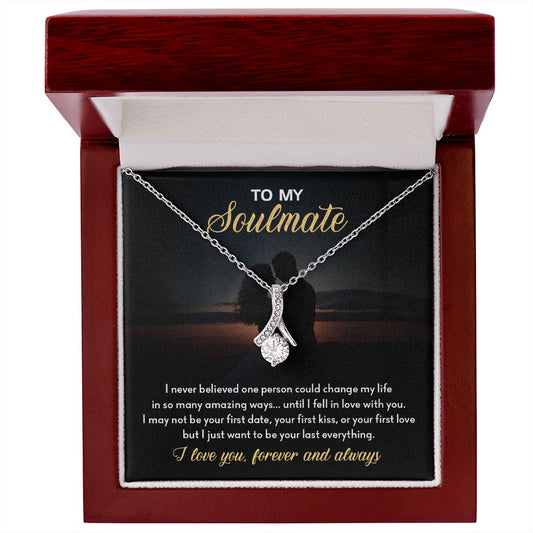 To My Soulmate Necklace, Anniversary Necklace Gift for Wife