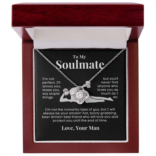 Funny Soulmate Necklace for Wife, Anniversary Gift for Wife, Wife Birthday Gift