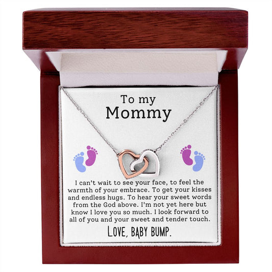 To My Mommy Necklace, Mother to Be Necklace Gift