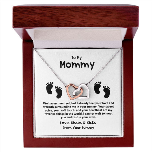 To My Mommy Necklace Gift from Baby Bump, Expecting Mom Gift, Mama to Be Necklace