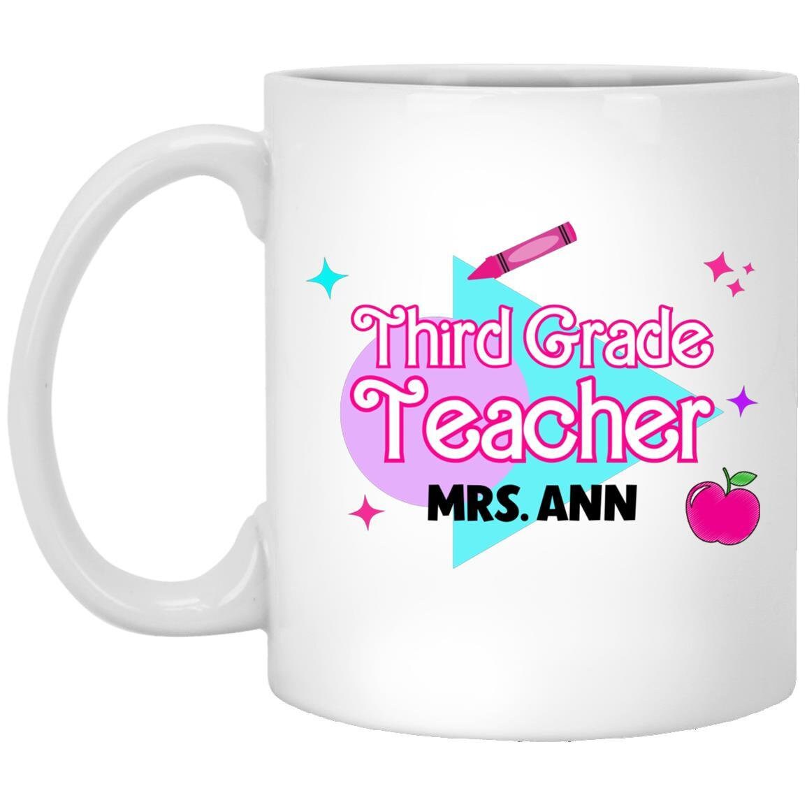 Third Grade Teacher Mug, Custom Gifts for Teacher, Teacher Appreciation Gift