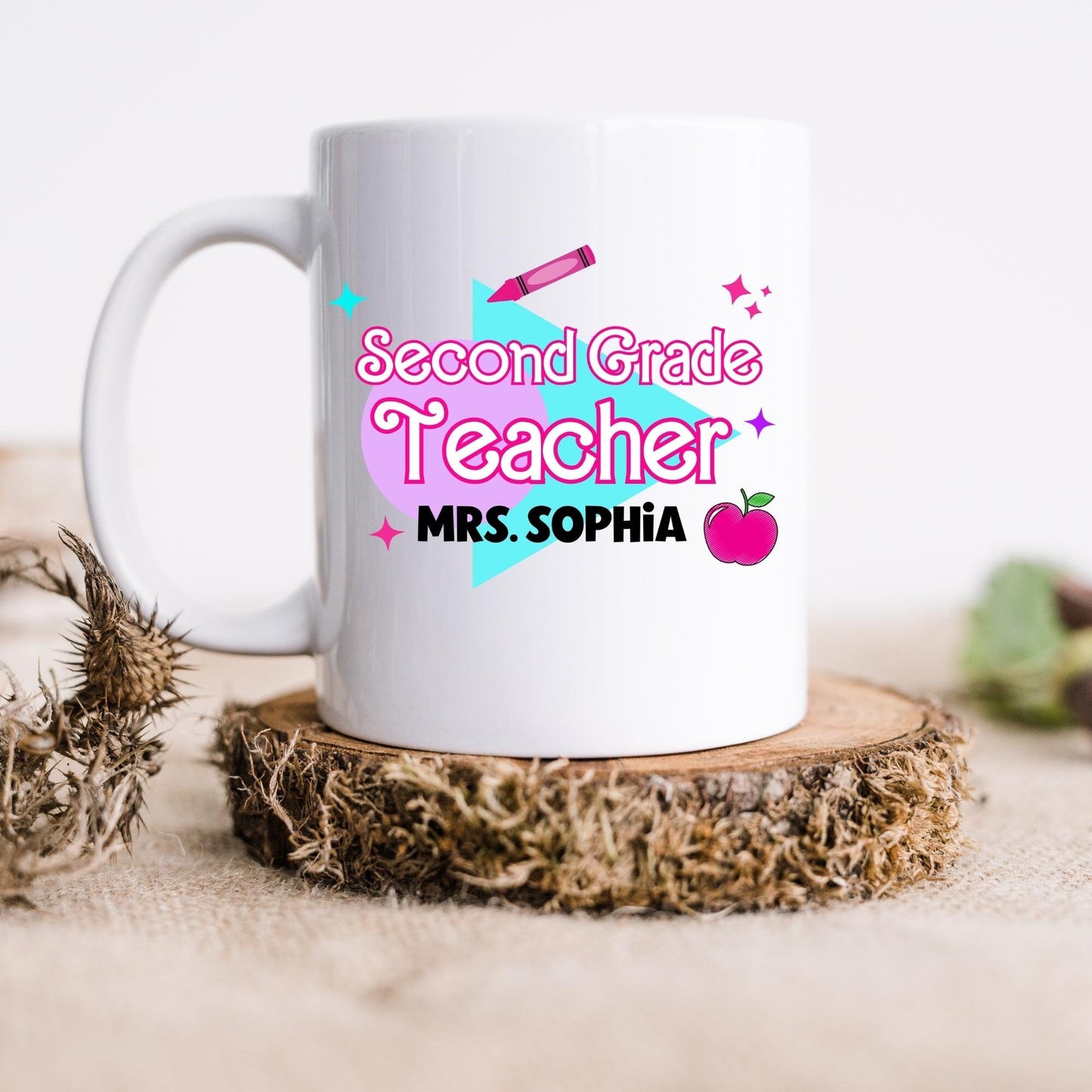 Second Grade Teacher Mug, Custom Teacher Gifts, Thank You Gift