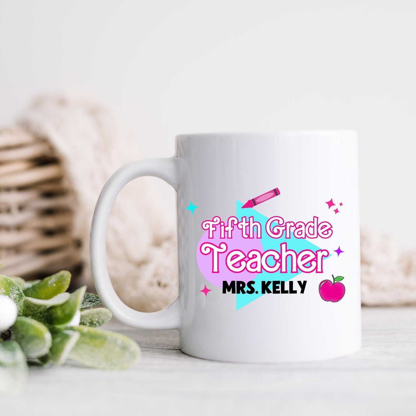 Fifth Grade Teacher Mug, Custom Teacher Gift, Teacher Appreciation Gift