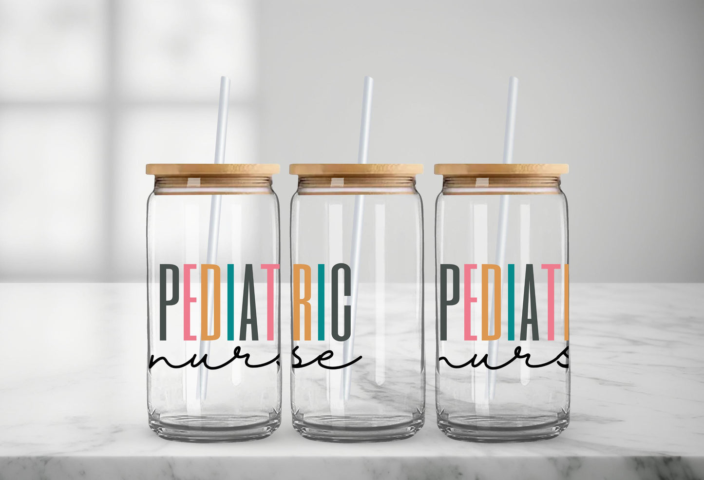 Pediatric Nurse Glass Can, Appreciation Gifts for Nurse, Pediatric Nurse Gifts