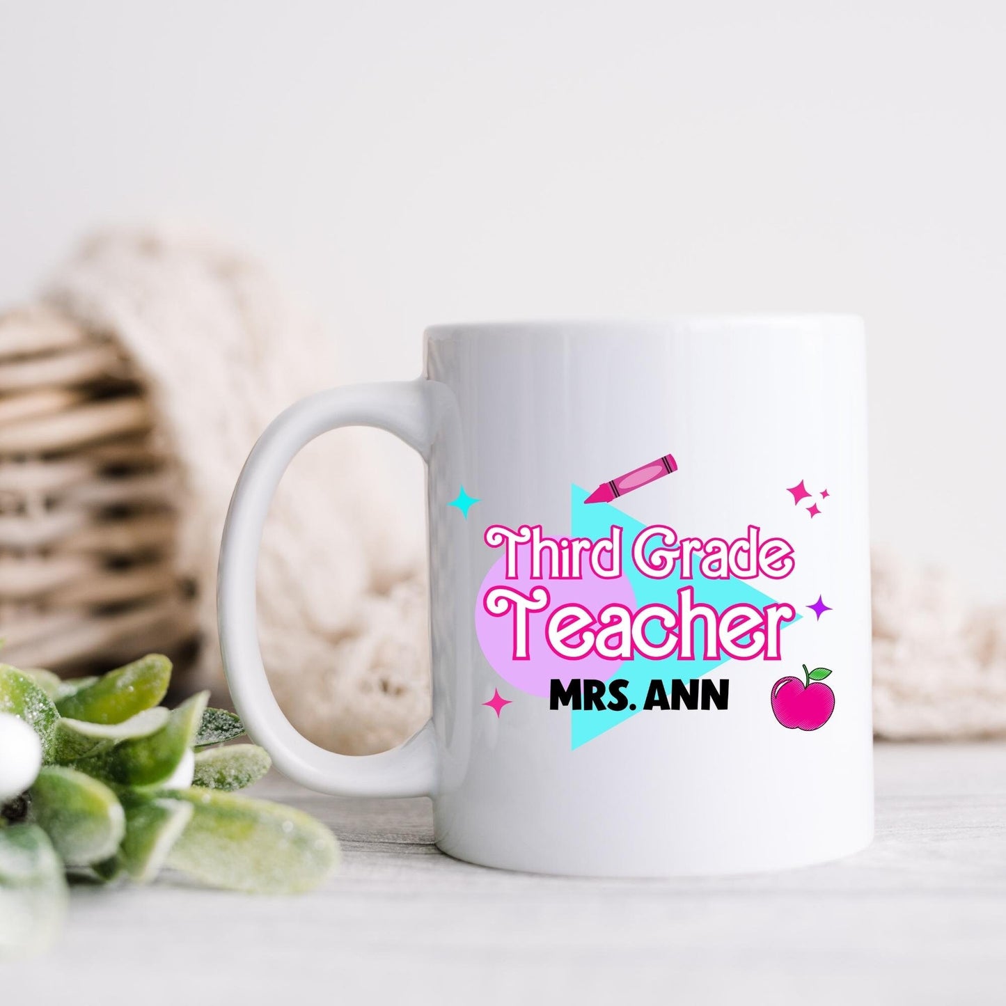 Third Grade Teacher Mug, Custom Gifts for Teacher, Teacher Appreciation Gift