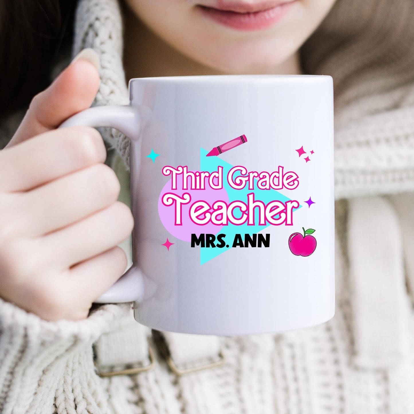 Third Grade Teacher Mug, Custom Gifts for Teacher, Teacher Appreciation Gift