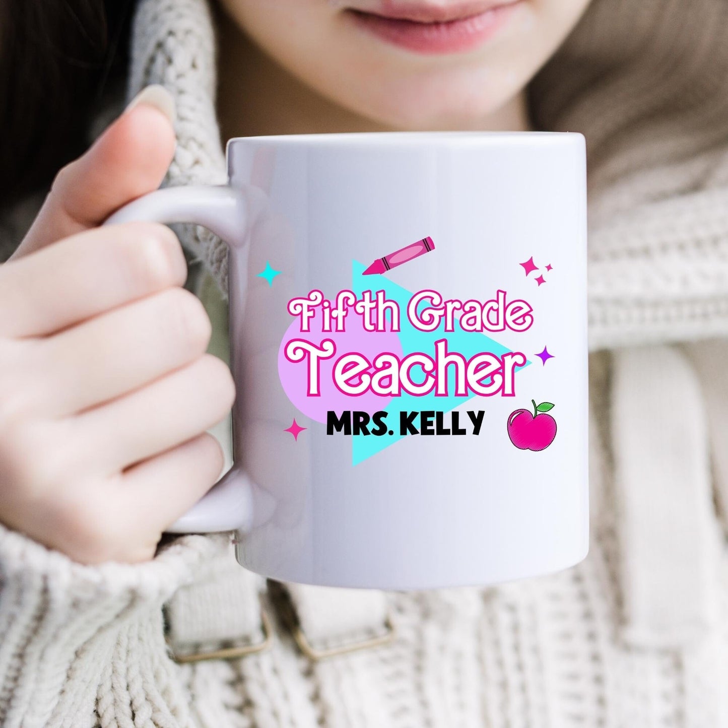 Fifth Grade Teacher Mug, Custom Teacher Gift, Teacher Appreciation Gift