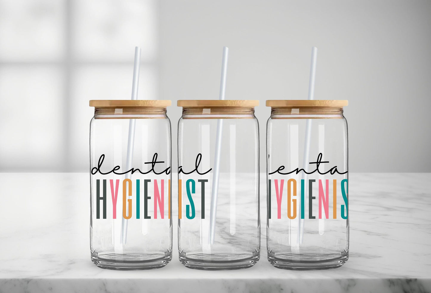 Dental Hygienist Glass Can, Dental Hygienist Gifts, Coworker Gifts, Birthday Gifts