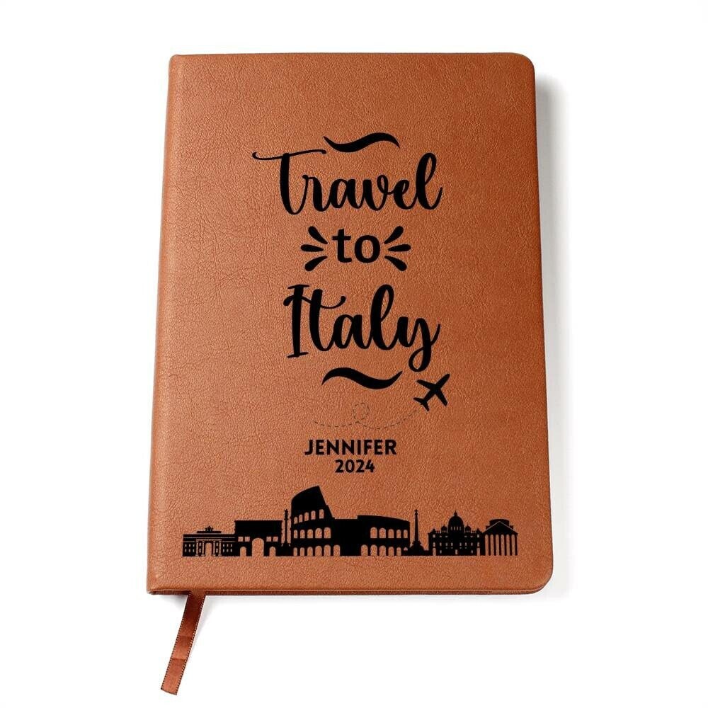 Travel Journal for Trip to Italy, Custom Journal Gift, Travel Diary