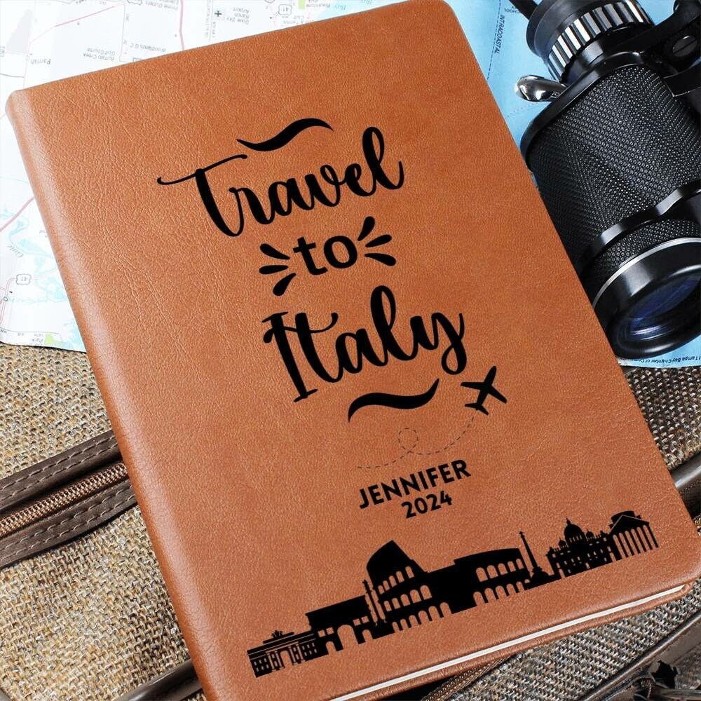 Travel Journal for Trip to Italy, Custom Journal Gift, Travel Diary