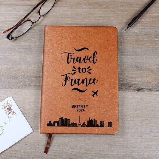 Custom Travel Journal for Trip to France, Personalized Gifts, Graduation Gifts