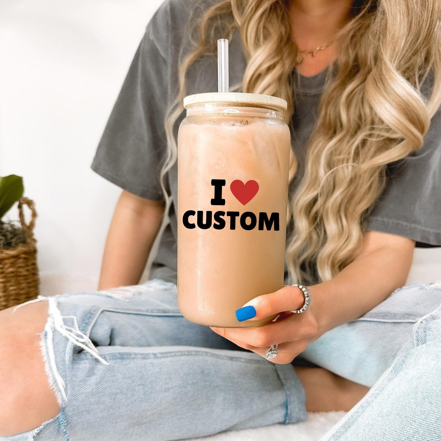 Personalized Glass Tumbler, I Love My Boyfriend, I Love My Girlfriend, I Love My Husband