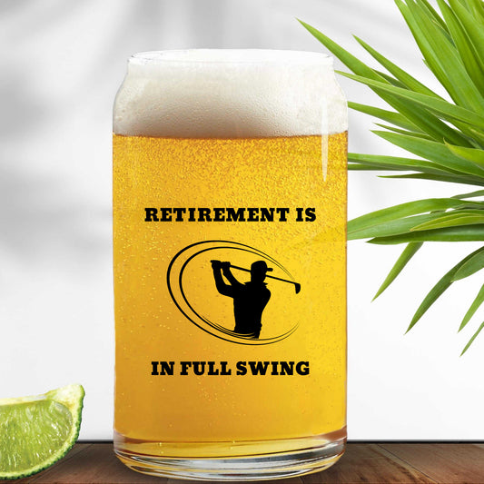 Retirement Gift for Men, Golf Gifts, Beer Glass, Coworker Leaving, Gifts for Dad