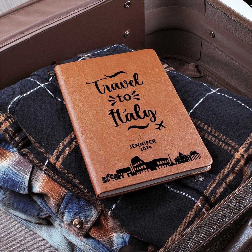 Travel Journal for Trip to Italy, Custom Journal Gift, Travel Diary